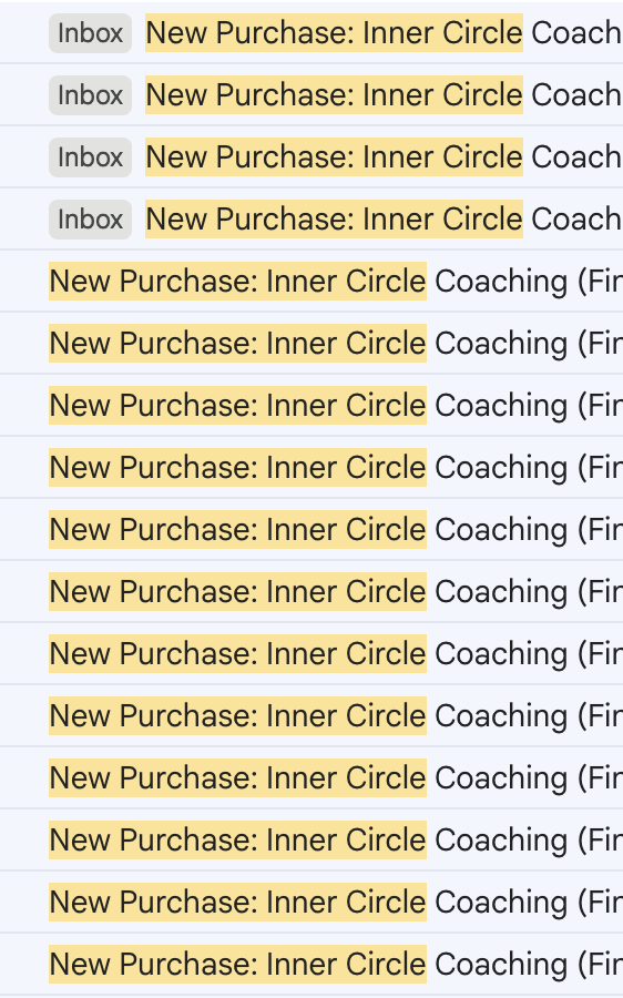 Actual purchase notifications flooding in from a single 3-day preselling event